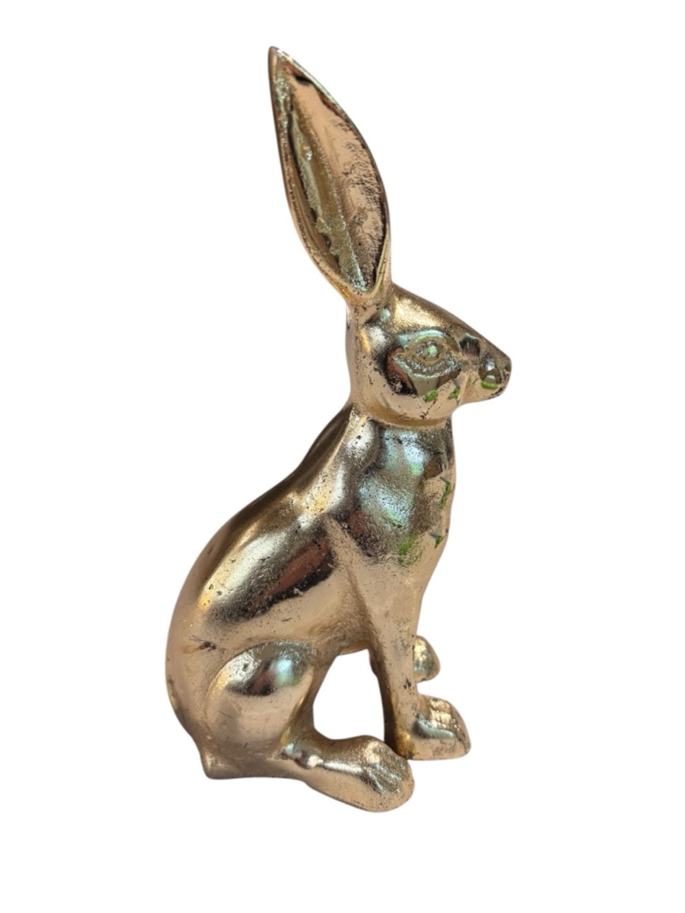 Gold Rabbit cast metal 8 1/2” Figurine Decorative Accent - Picture 4 of 8